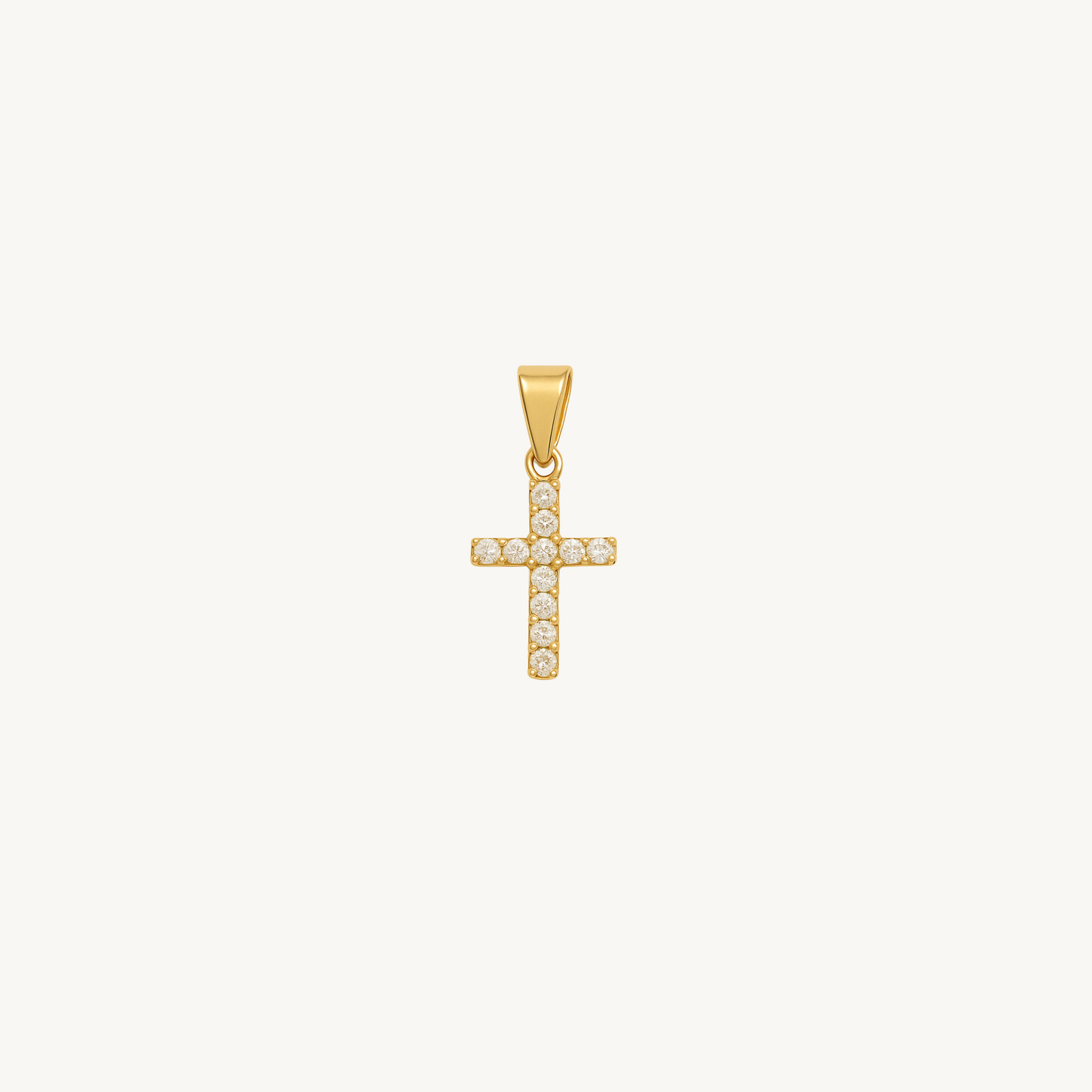 Mini Diamond Cross Pendant