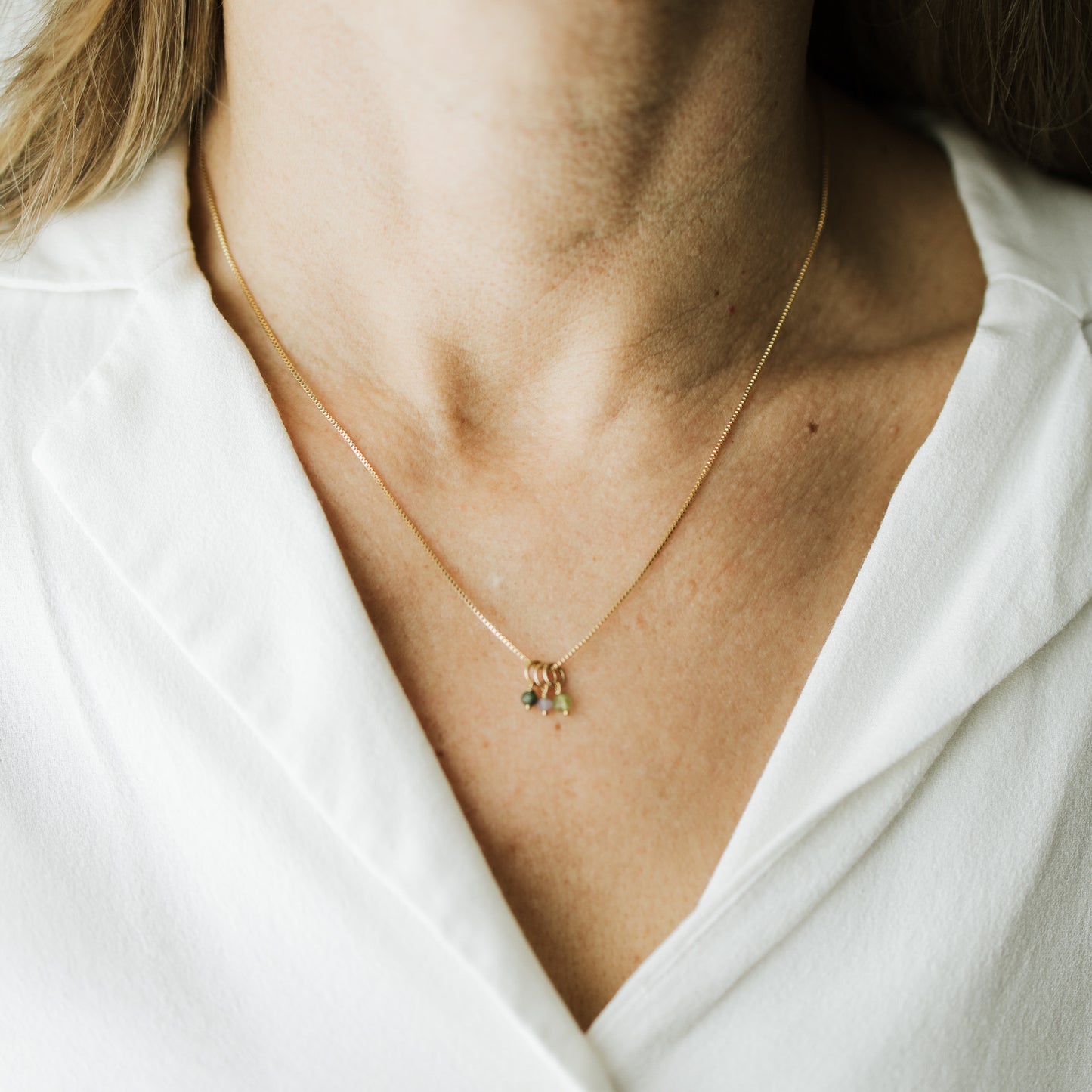 Mini Raw Birthstone Necklace