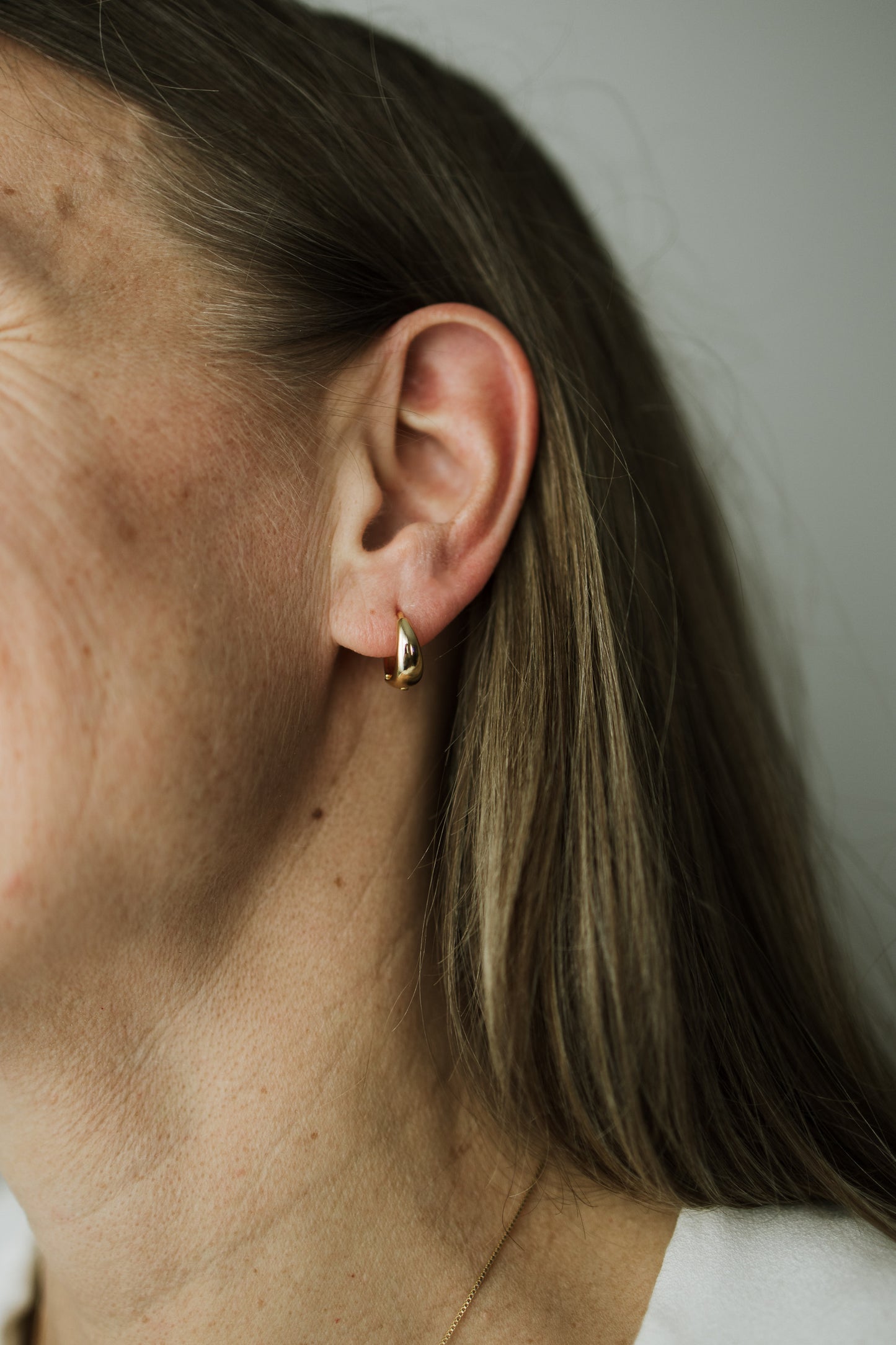 Teardrop Huggie Hoops