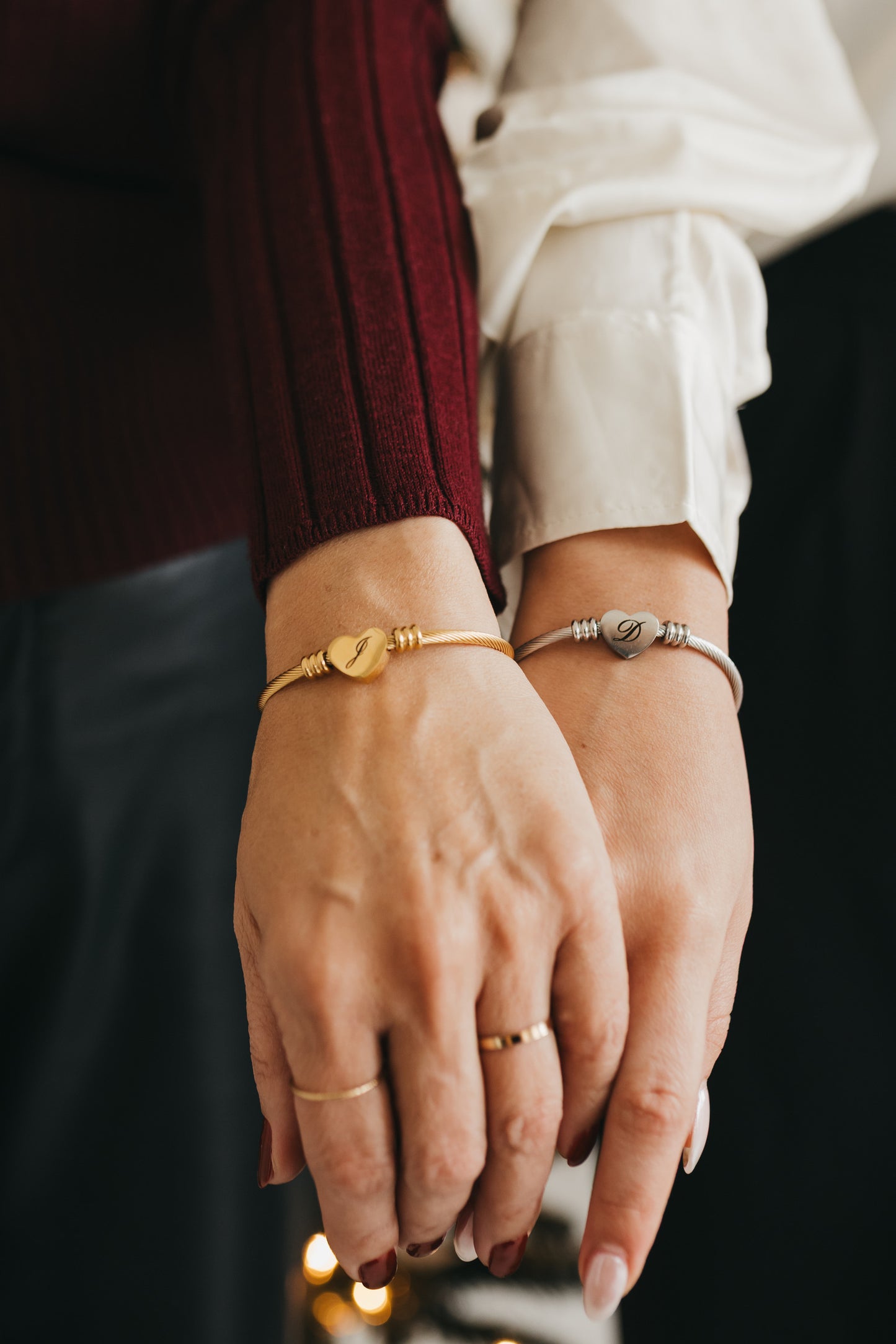 Engraved Heart Bangle