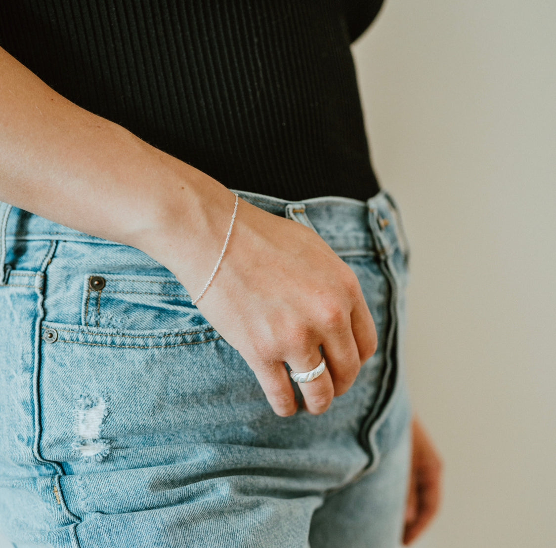 Croissant Ring - Sterling Silver