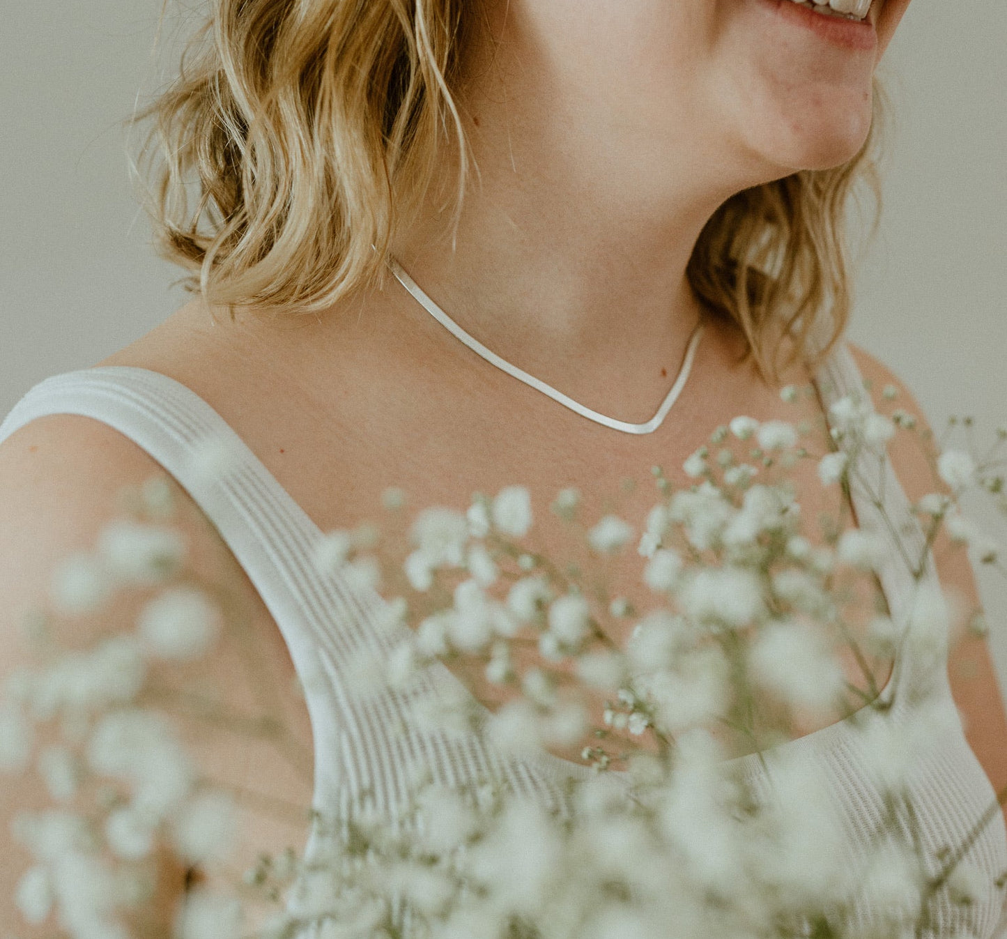 3mm Sterling Silver Herringbone Necklace