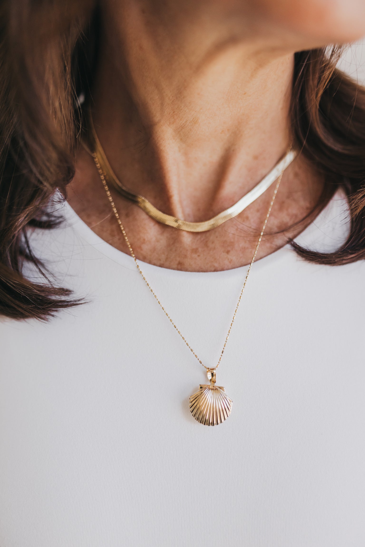 Clam Shell Locket Necklace – Sydney Rose