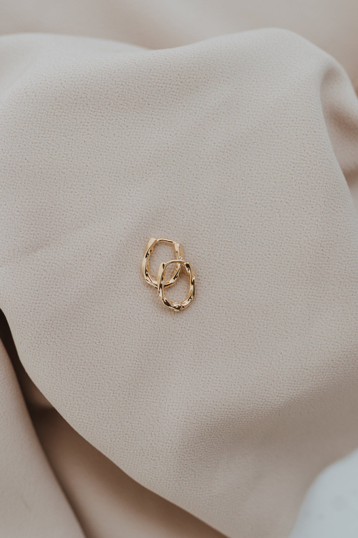 Ember Huggies | 18K Gold Filled Textured Hoops