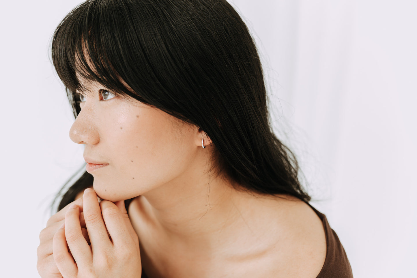 Halo Hoops Sterling Silver