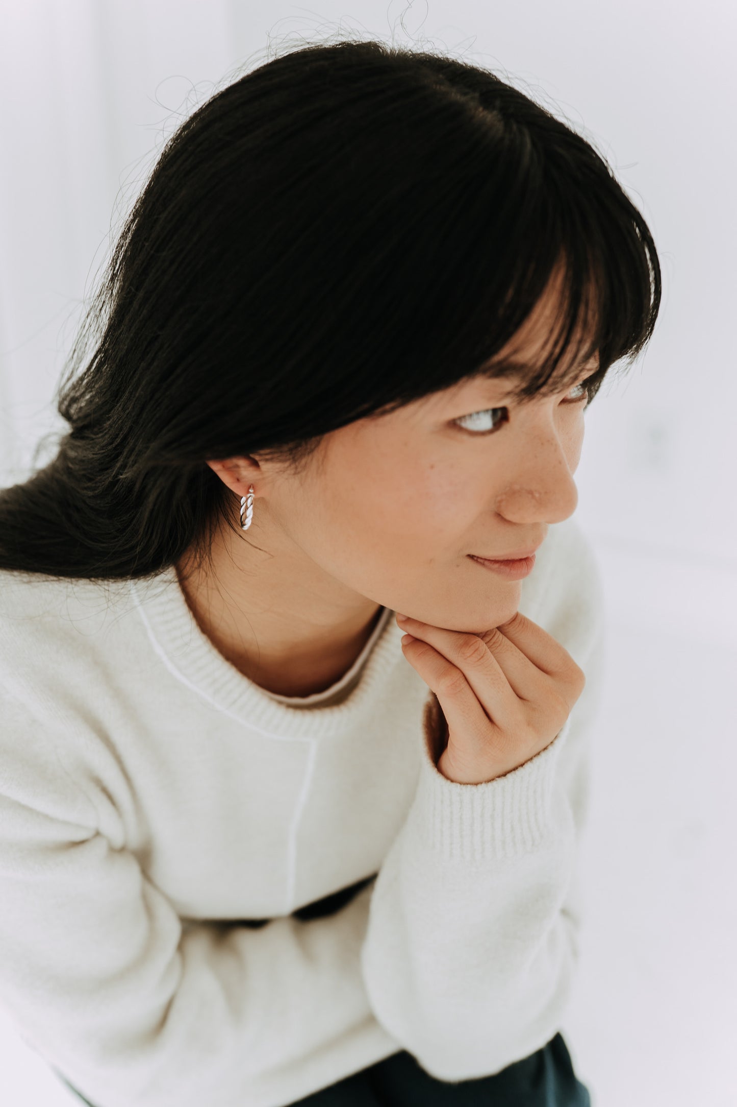 Ivy Hoops / Sterling Silver