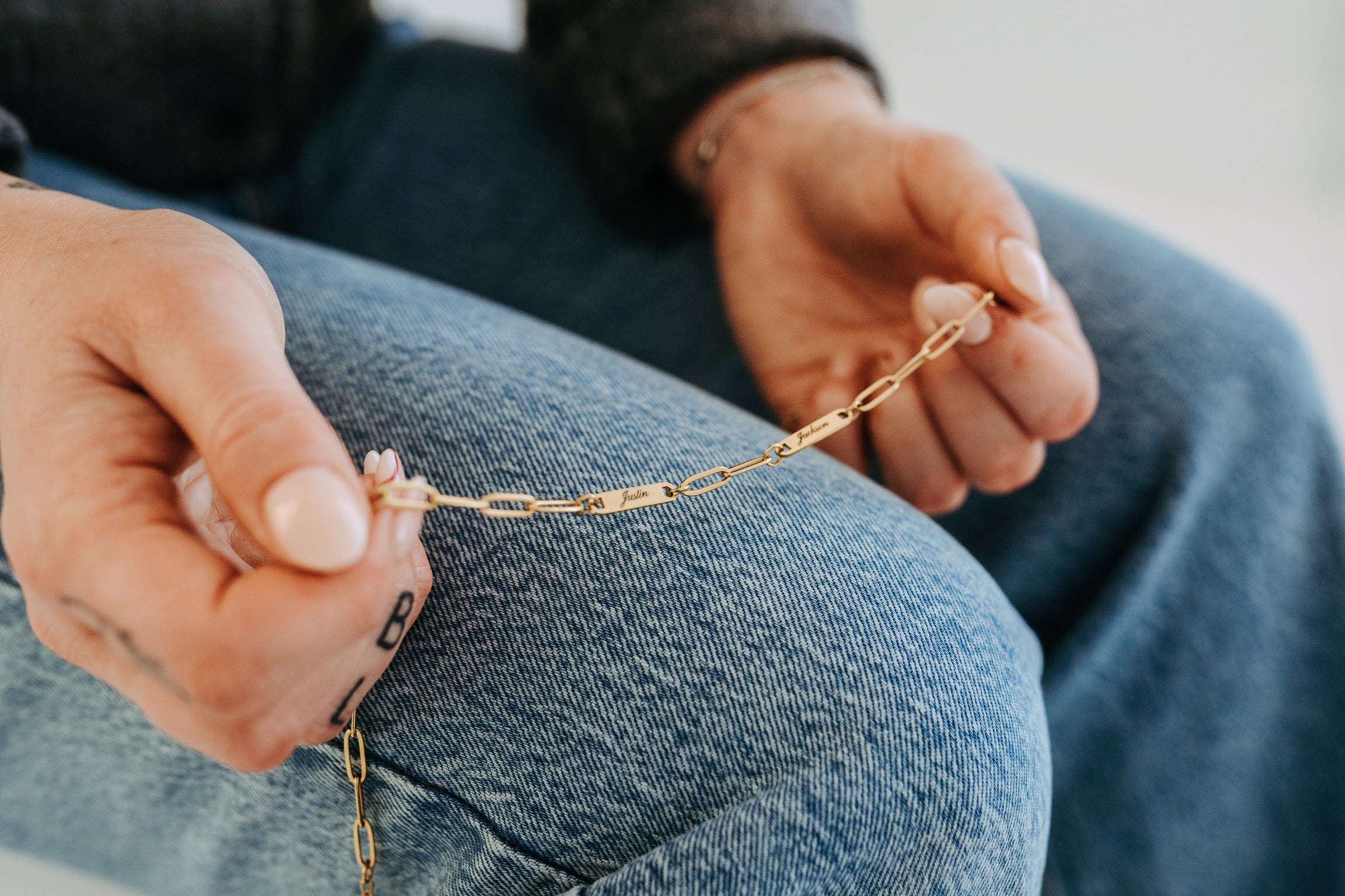 Engraved Paperclip Necklaces
