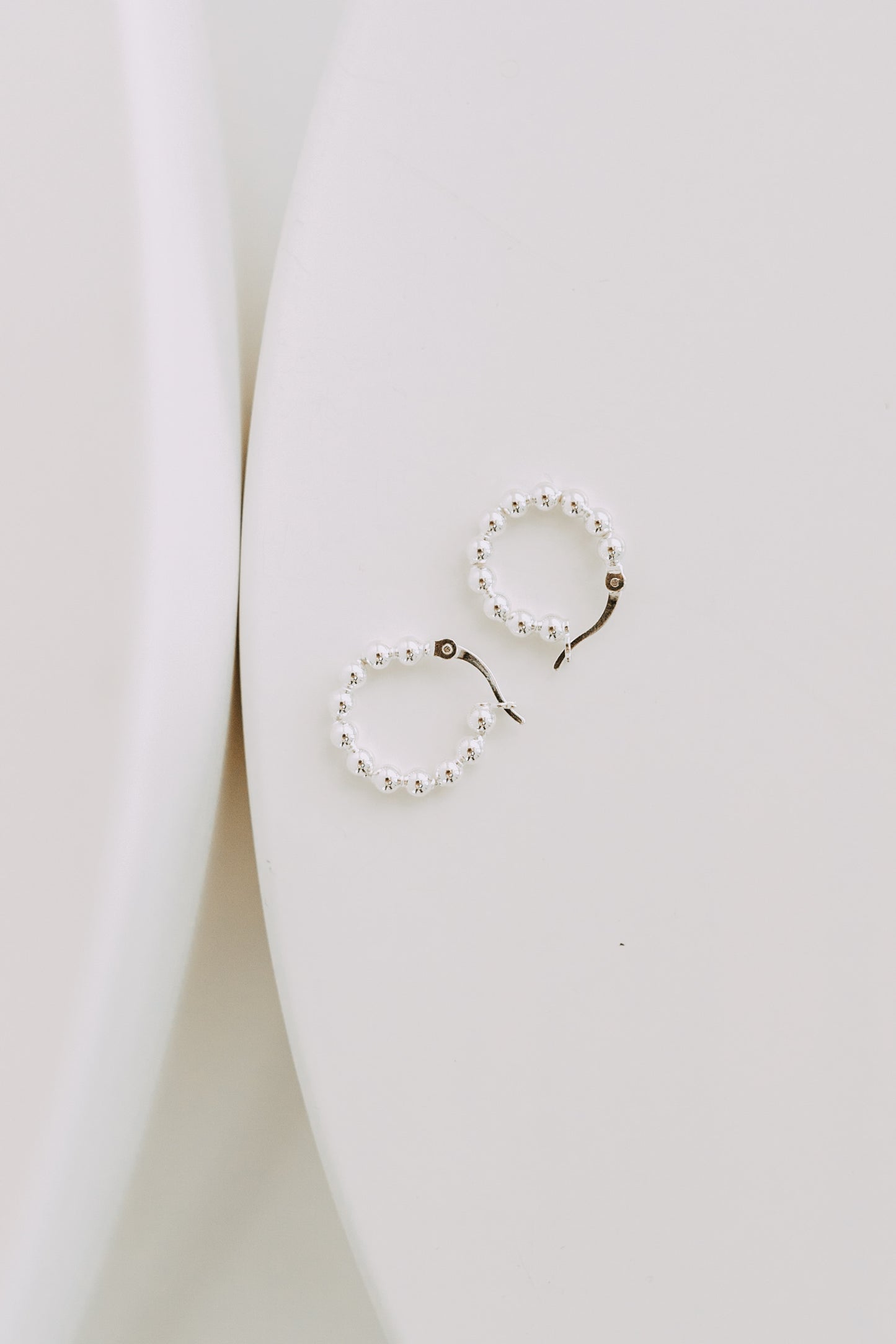 Mini Ball Hoops - Sterling Silver