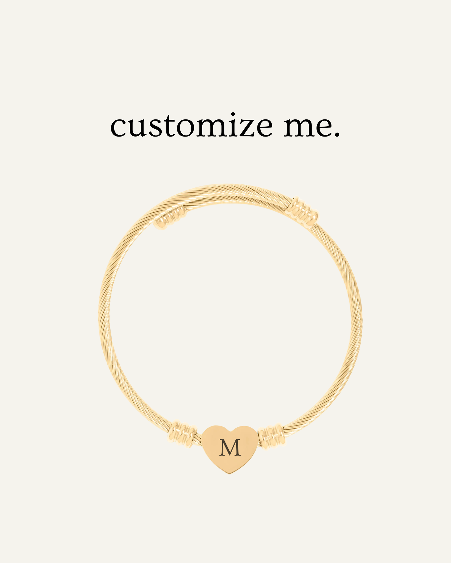 Engraved Heart Bangle