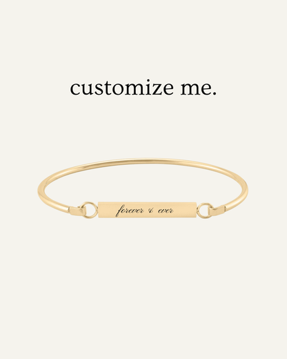 Engraved Bar Bangle