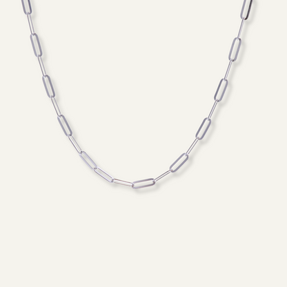 Petite Paperclip Necklace - Sterling Silver