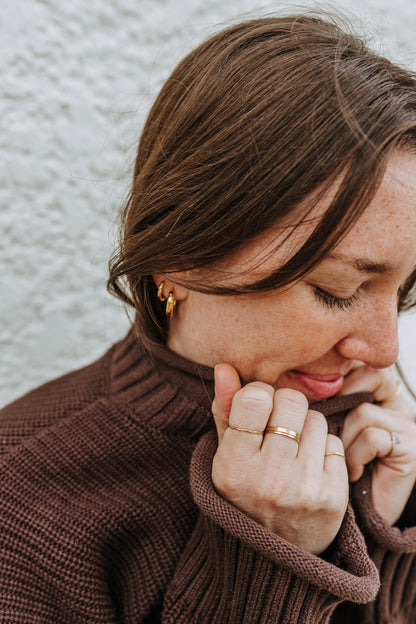 Everyday Huggie Hoop Earrings – 18K Gold Filled