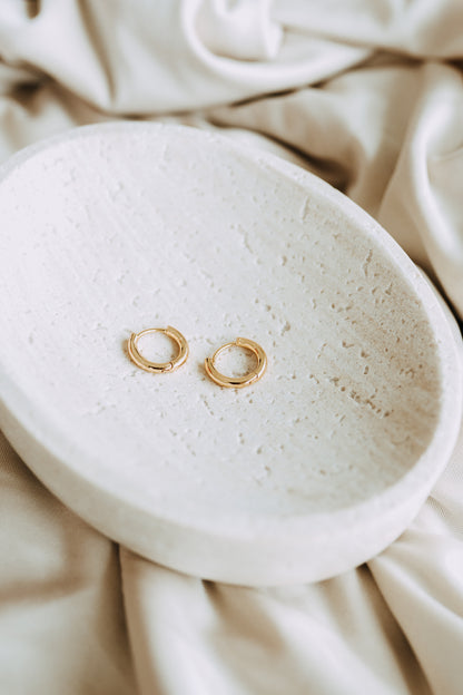 Everyday Huggie Hoop Earrings – 18K Gold Filled