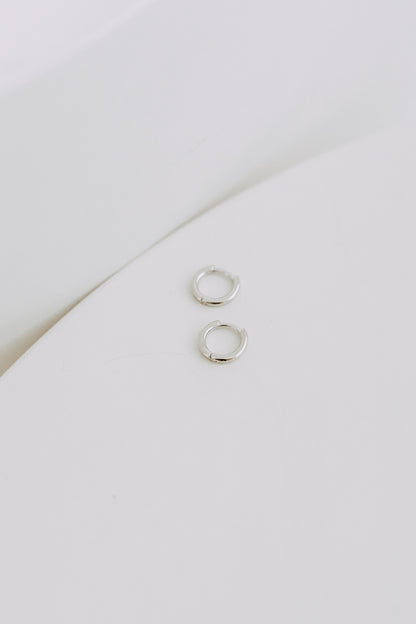 Simple Huggies - Sterling Silver