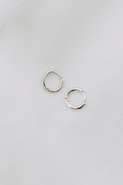 Simple Huggies - Sterling Silver