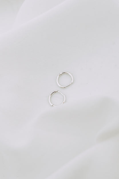 Simple Huggies - Sterling Silver