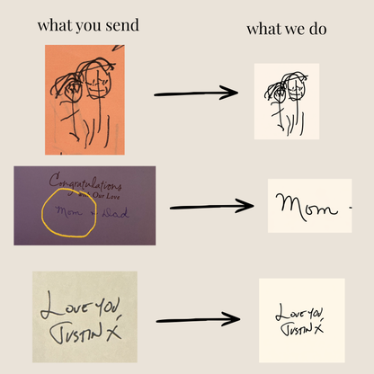 Handwritten Engraved Heart