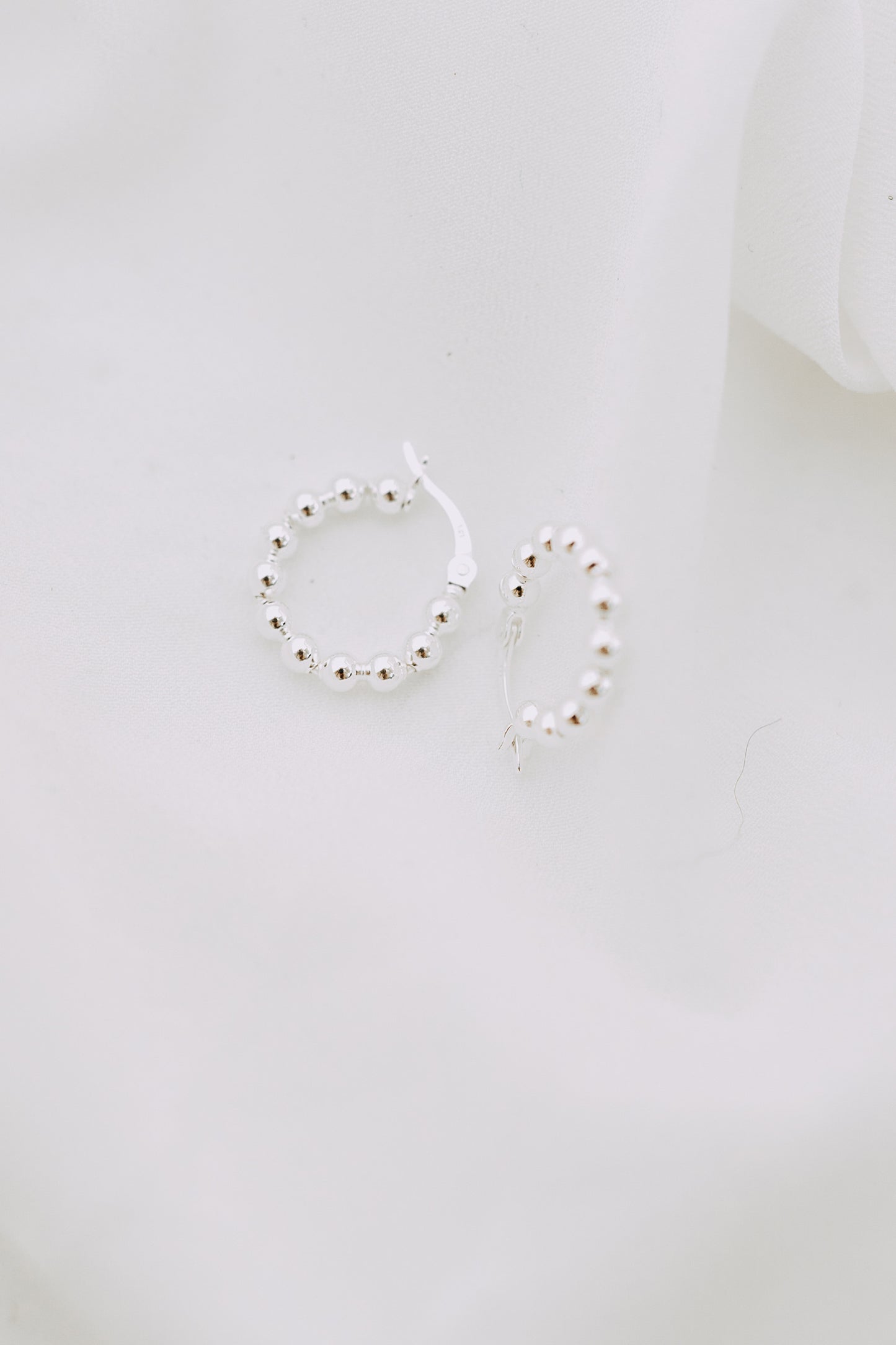 Mini Ball Hoops - Sterling Silver