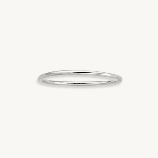 Thin Silver Stacking Ring
