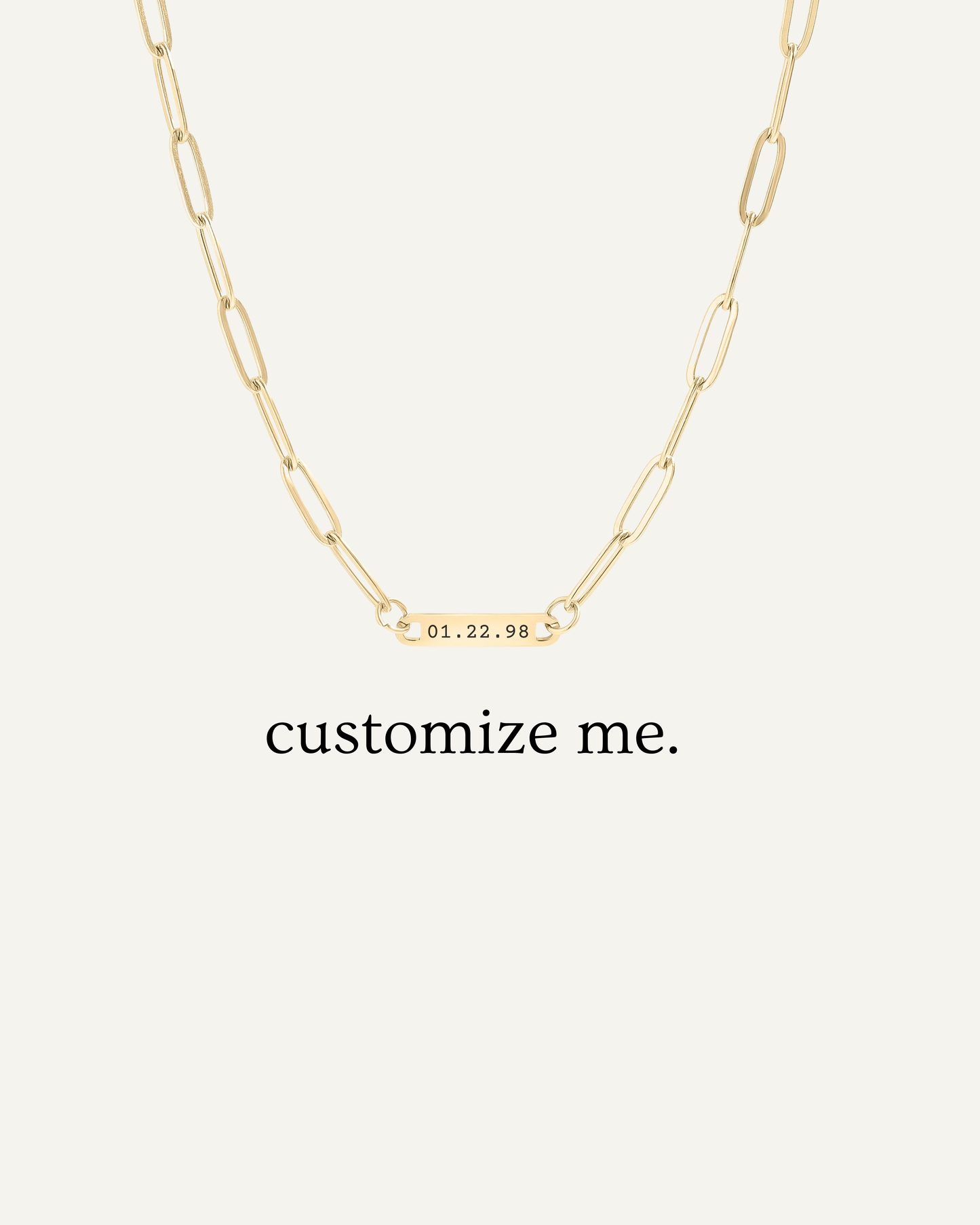 Engraved 1 Bar Necklace