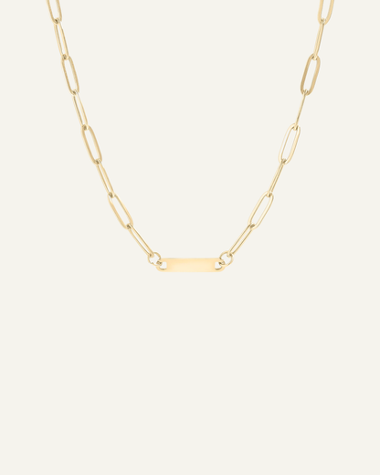 Engraved 1 Bar Necklace