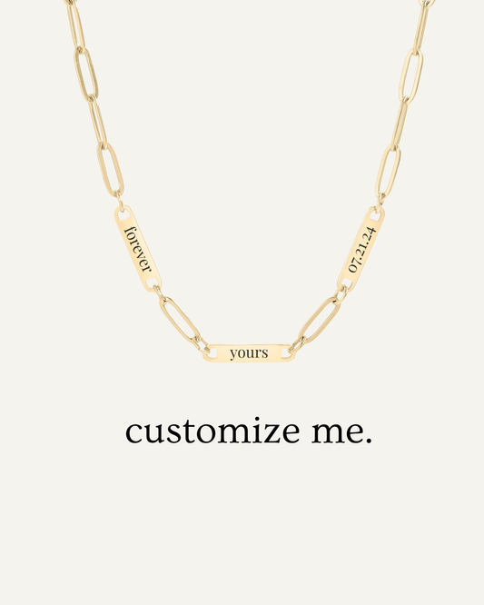 Engraved 3 Bar Necklace