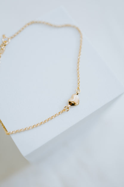 Heart Charm Anklet