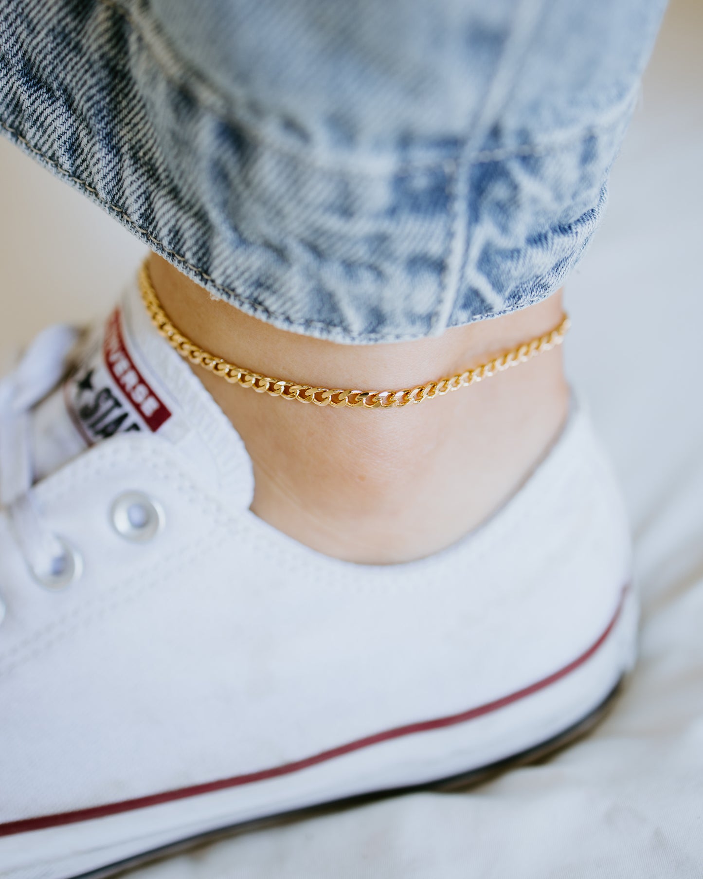 Flat Curb Chain Anklet