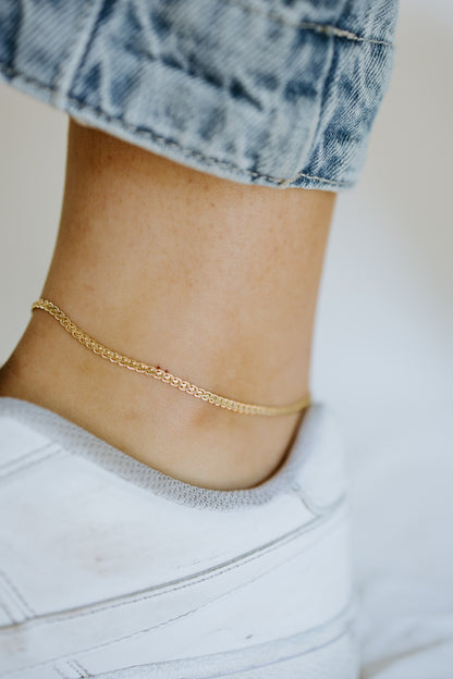 Gold Braided Anklet