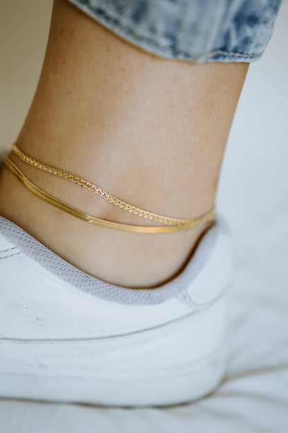 Gold Braided Anklet
