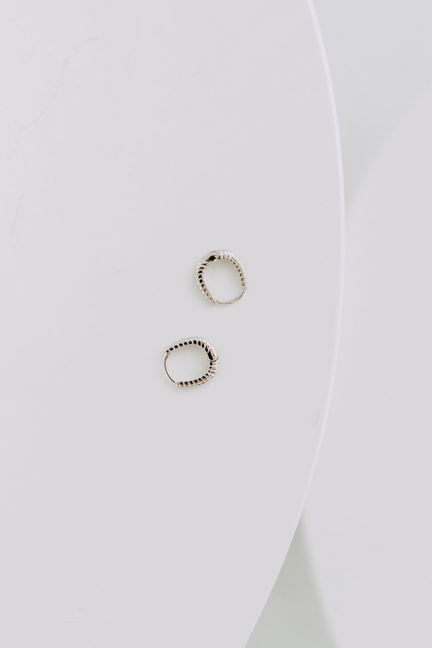 Teardrop Twist Hoops - Sterling Silver