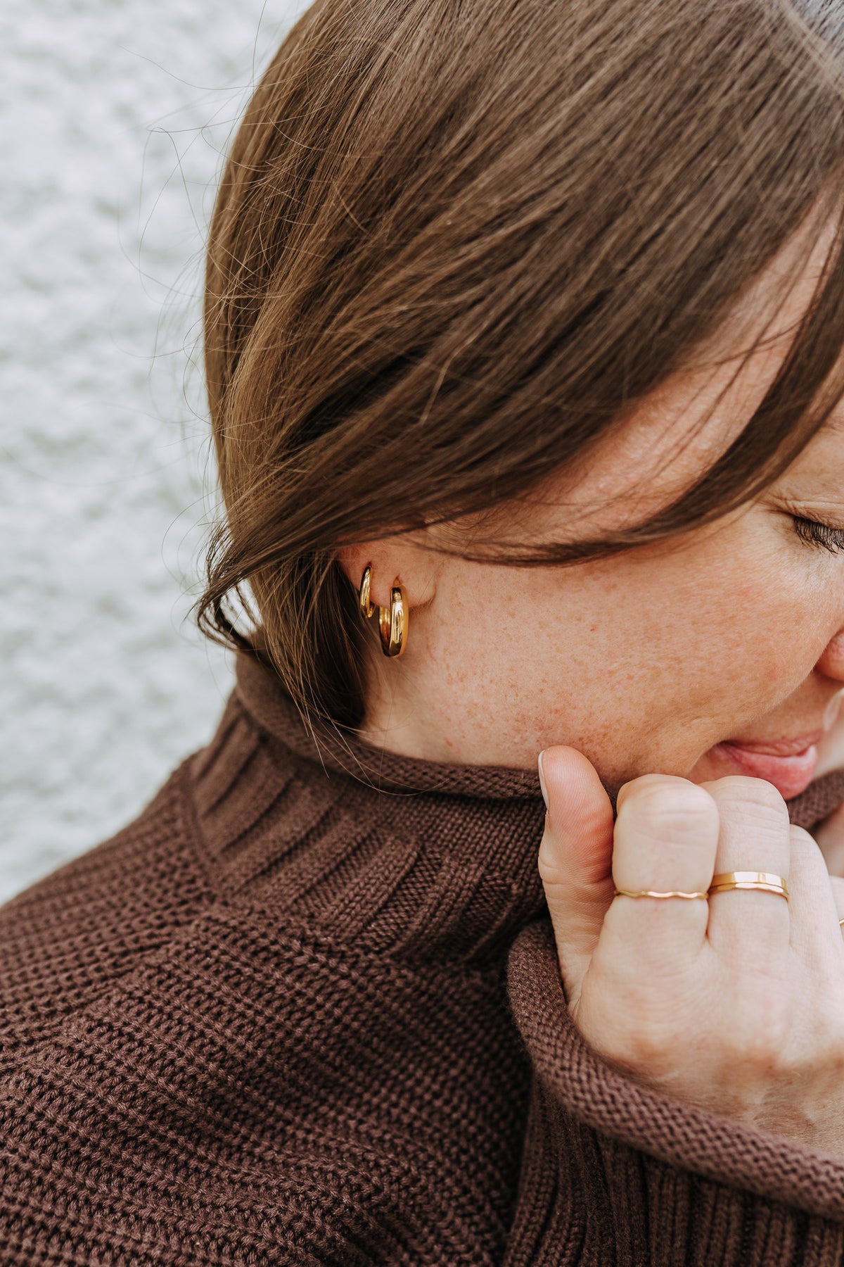 Everyday Huggie Hoop Earrings – 18K Gold Filled
