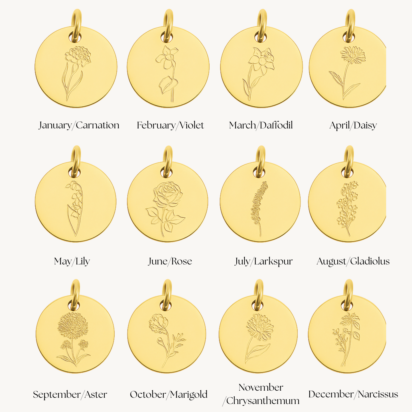 Birth Flower Necklace