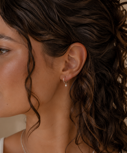 Pearl Sleepers | Sterling Silver Freshwater Pearl Earrings