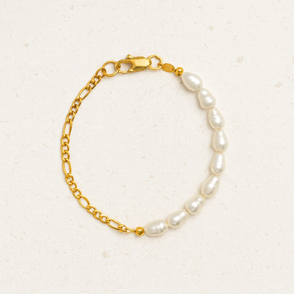 Figaro + Pearl Bracelet