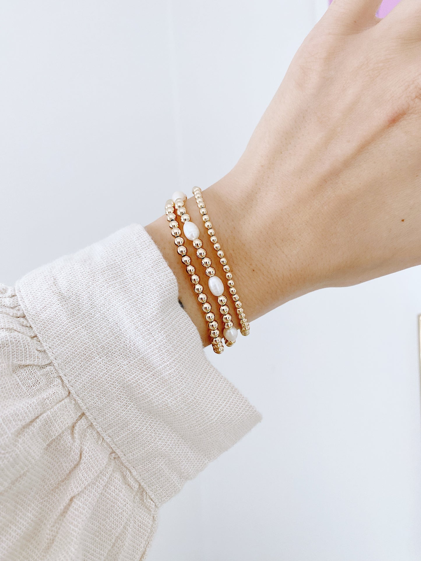 Gold Filled Pearl Bracelet