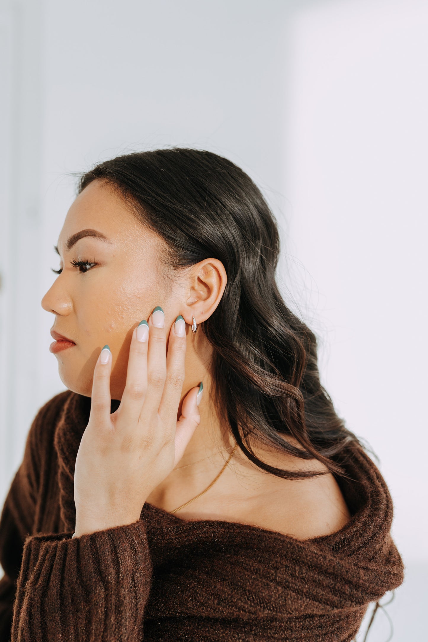 Teardrop Twist Hoops - Sterling Silver