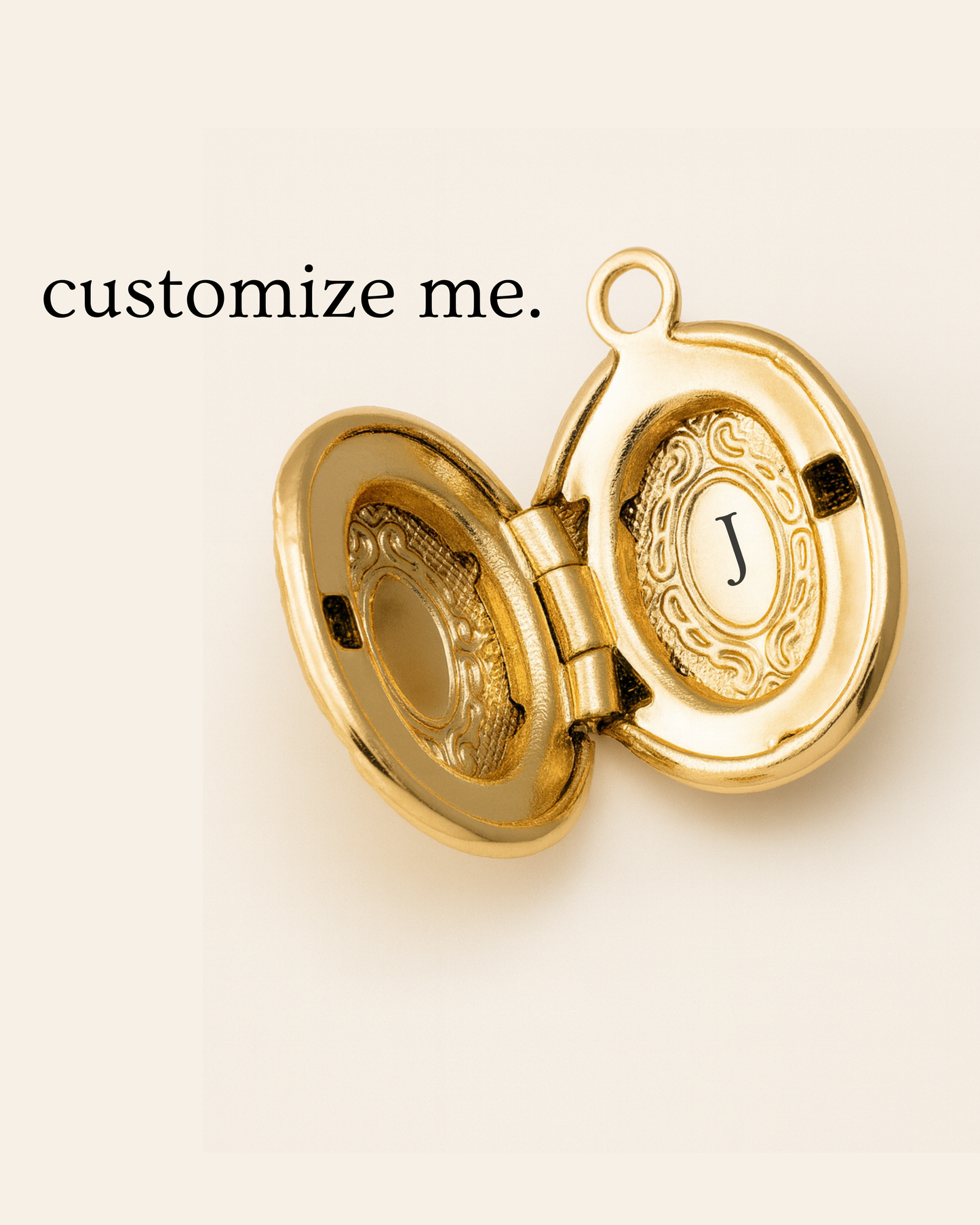 Engraved Mini Oval Locket