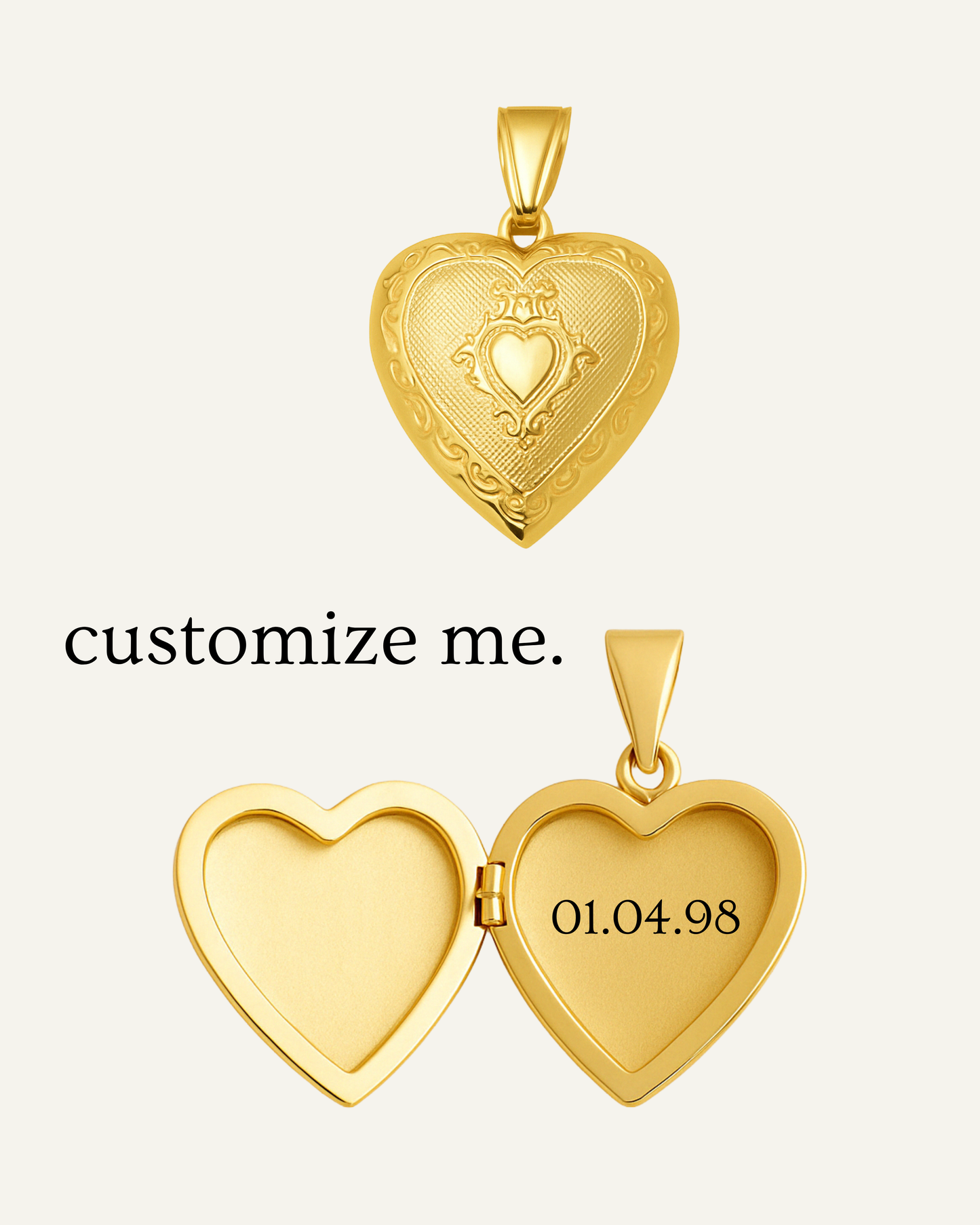 Engraved Vintage Locket - Inside