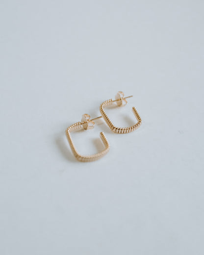 Textured Rectangle Hoops