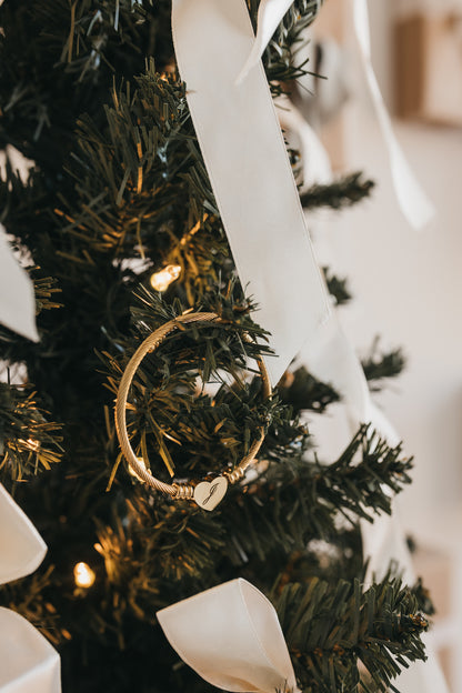 Engraved Heart Bangle