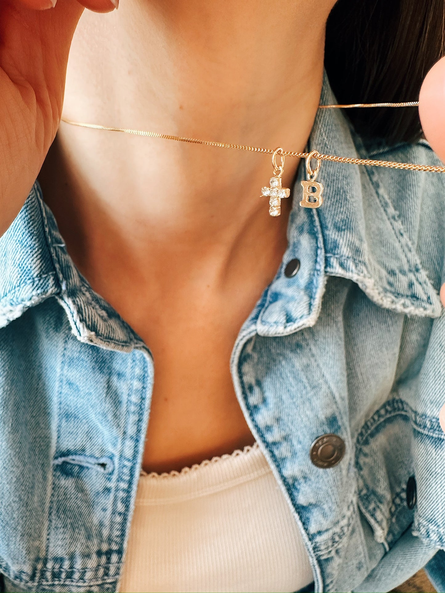 Custom Dainty Cubic Cross