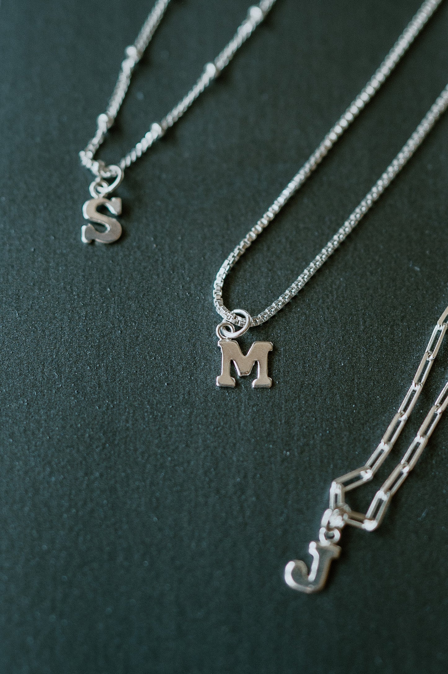 Mini Letter Necklace - Sterling Silver