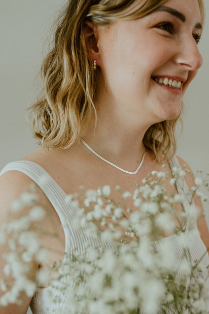 3mm Sterling Silver Herringbone Necklace