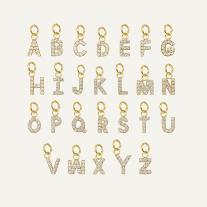 Sparkle Letter Pendant Necklace