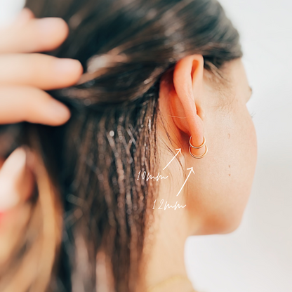 Mini Pearl Sleeper Hoops | 18K Gold Filled & Freshwater Pearl