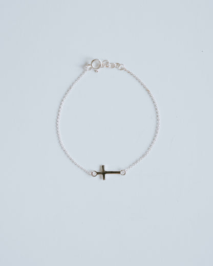 Cross Bracelet - Sterling Silver