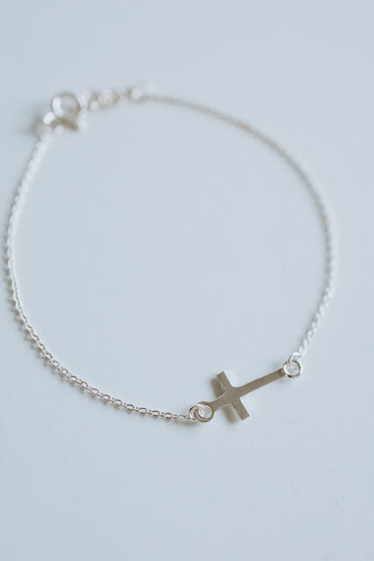 Cross Bracelet - Sterling Silver