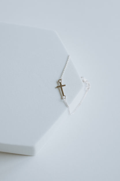 Cross Bracelet - Sterling Silver