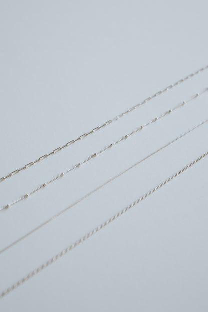 Petite Paperclip Necklace - Sterling Silver